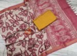 Raw silk fabric (2.5 meters) with chendhuri silk kalamkari duppata - Image 8
