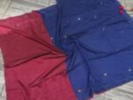 Kadhi cotton saree with gold paper mirror sequence work