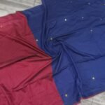 Kadhi cotton saree with gold paper mirror sequence work